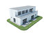 modern houses modeled 3D model