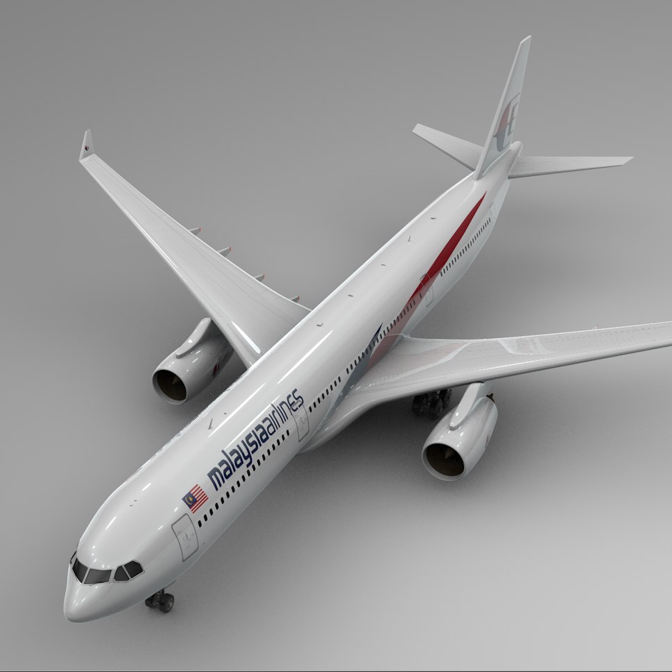 Airbus a330-300 malaysia airlines 3D - TurboSquid 1463185