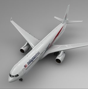 airbus a330-300 malaysia airlines 3D