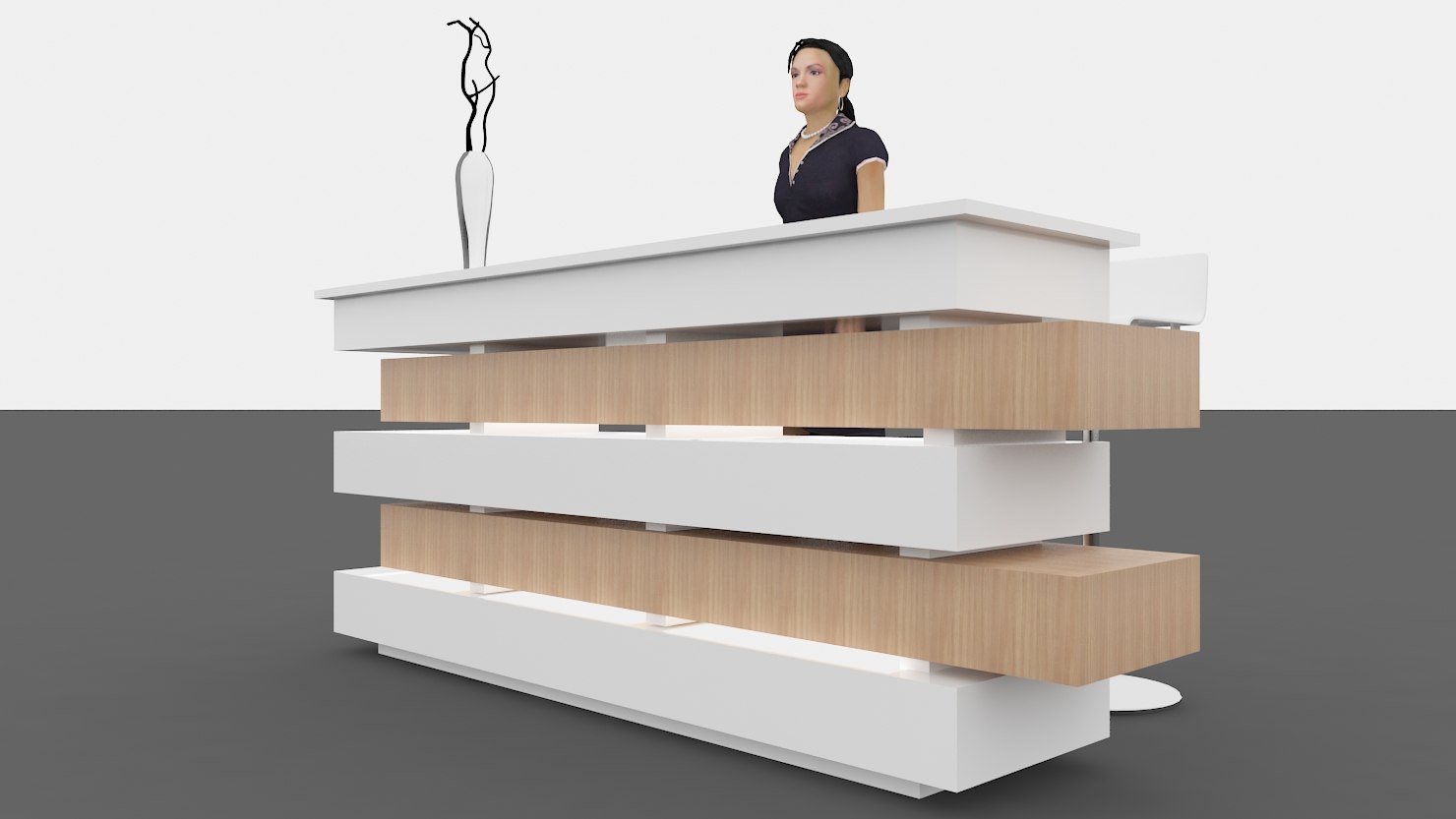 Reception counter 3D model TurboSquid 1463374