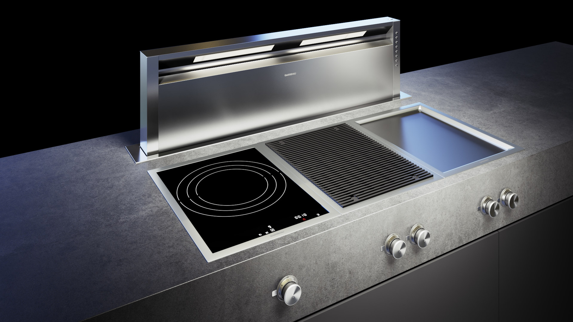 Gaggenau 400 grill cooktop 3D model TurboSquid 1463427