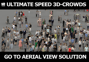 3D model ultimate speed crowds people