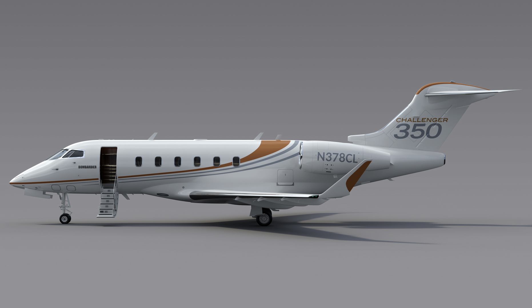 3D Bombardier Challenger 350 Business Jet Model - TurboSquid 1463548