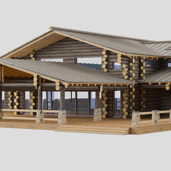 Cottage Log House Model Turbosquid 1463570