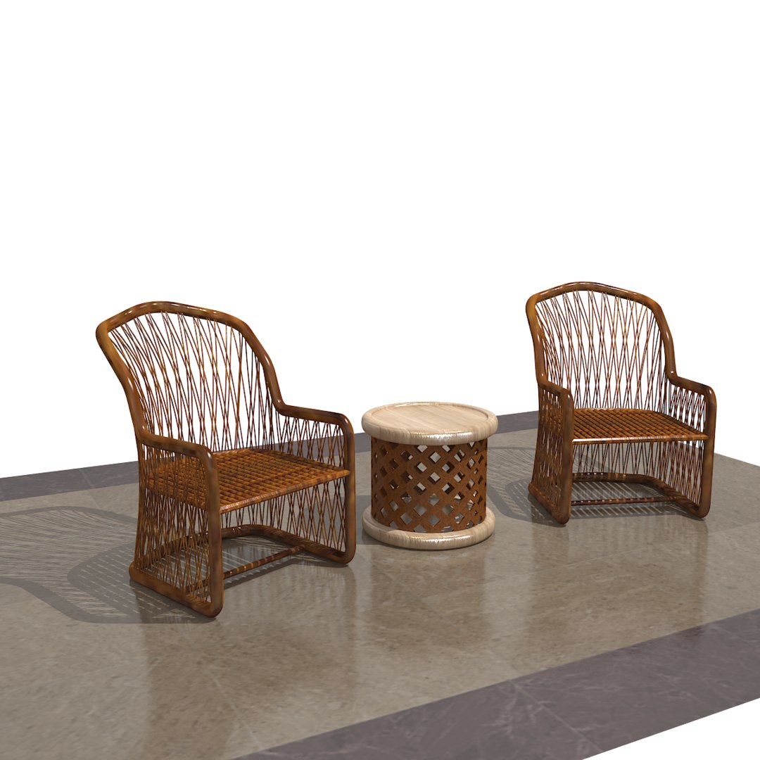 Cane chair 3D model TurboSquid 1463598