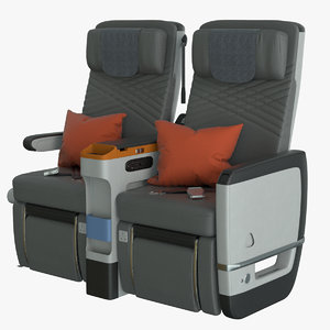 3D premium economy airplane seat