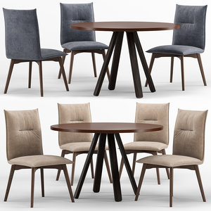 3D stecco cocktail table chair