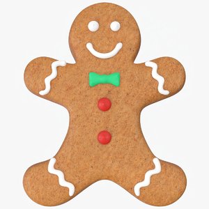 christmas gingerbread man cookie 3D model