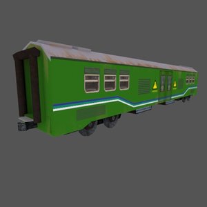 electricity generator train wagon 3D model