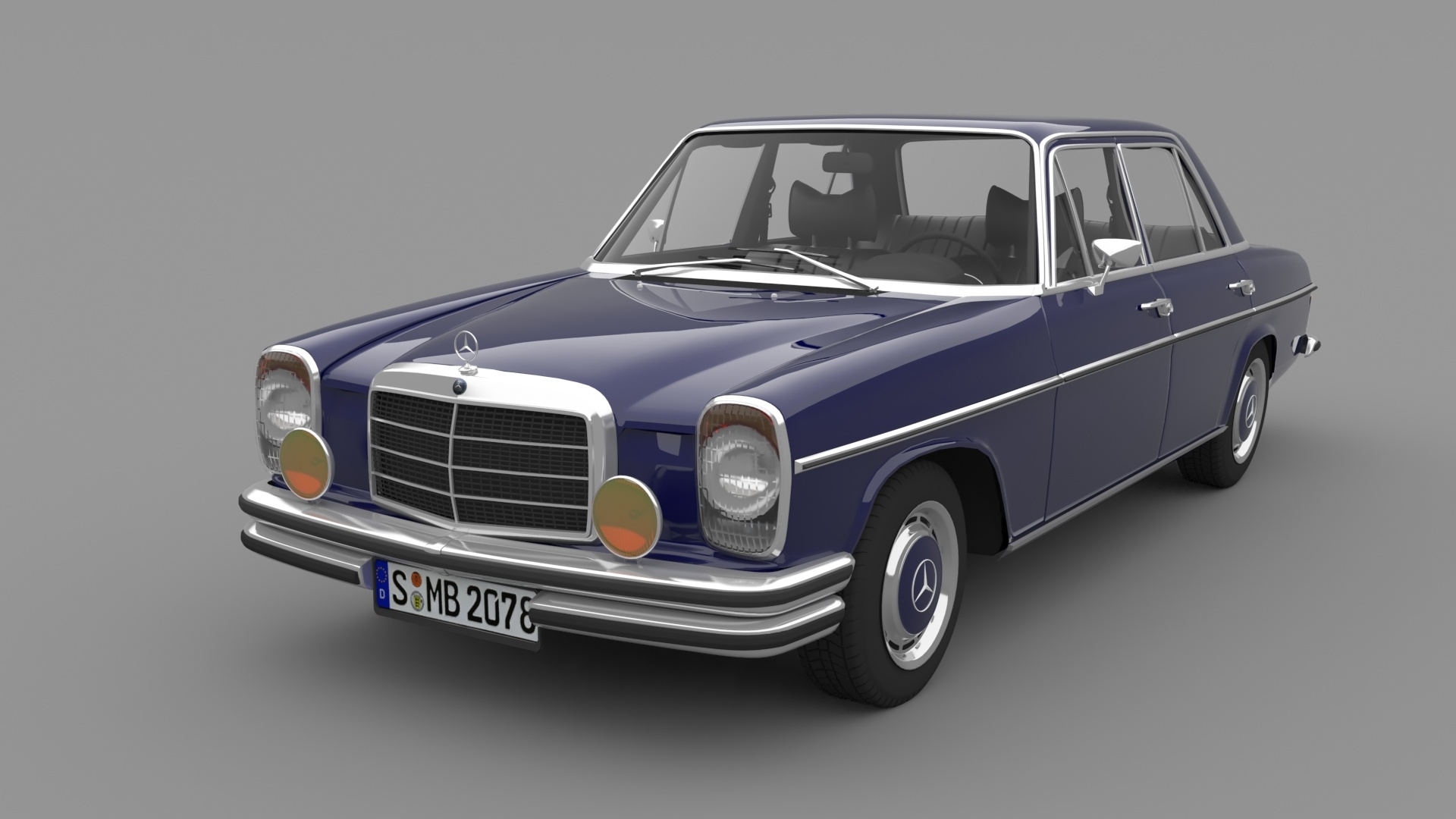 1968-1975 mercedes benz w114 model - TurboSquid 1463874