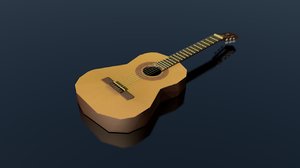spanish guitar 3D model