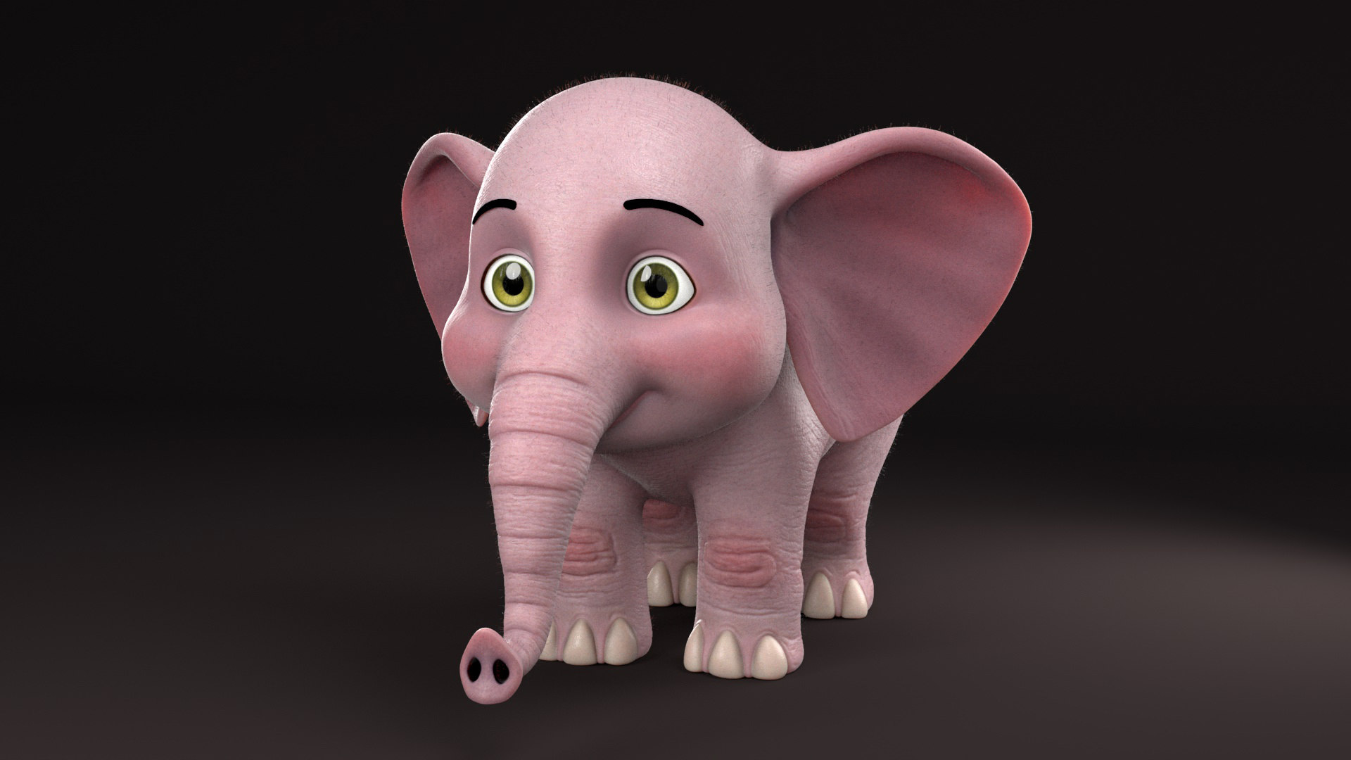 Stylized cartoon elephant 3D model - TurboSquid 1463918