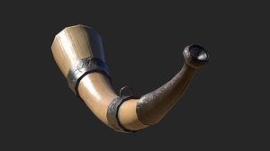 viking war horn 3D model