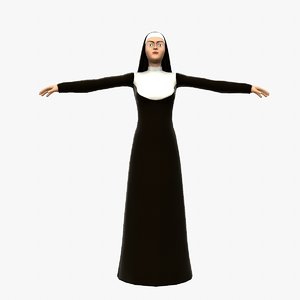 3D nun female people