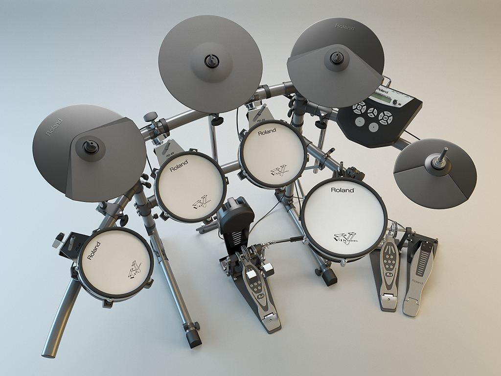 roland td6kx electronic drum kit 3d max