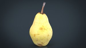 3D model yellow pear