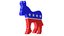logo democrat party 3D