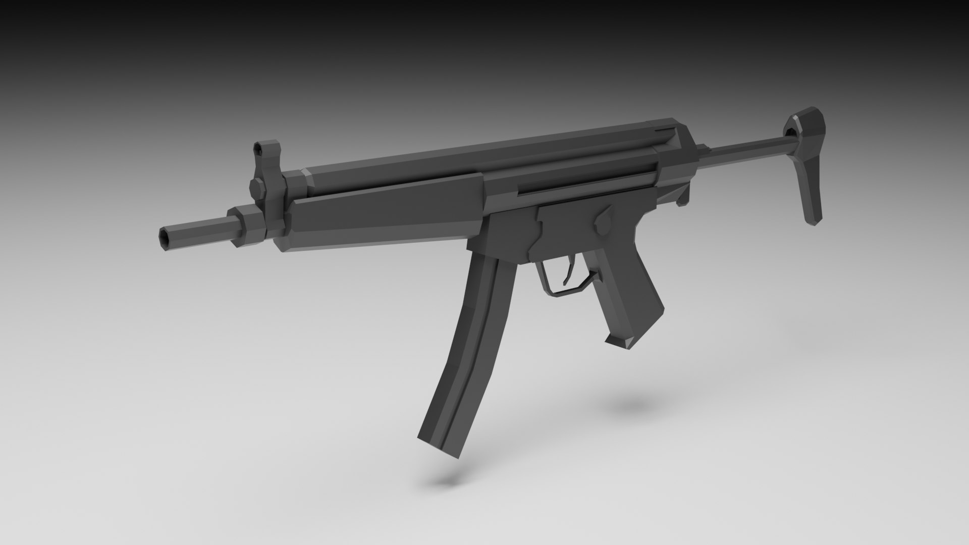 3D gun blender TurboSquid 1464356