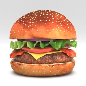 burger 3D model