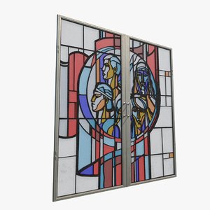3D stained glass window ussr