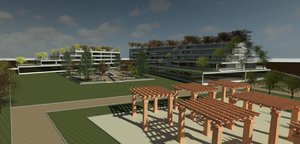 3D revit residential complex model