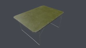 3D military metal table model