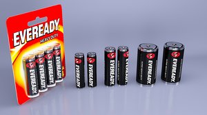 eveready aa batteries 3D