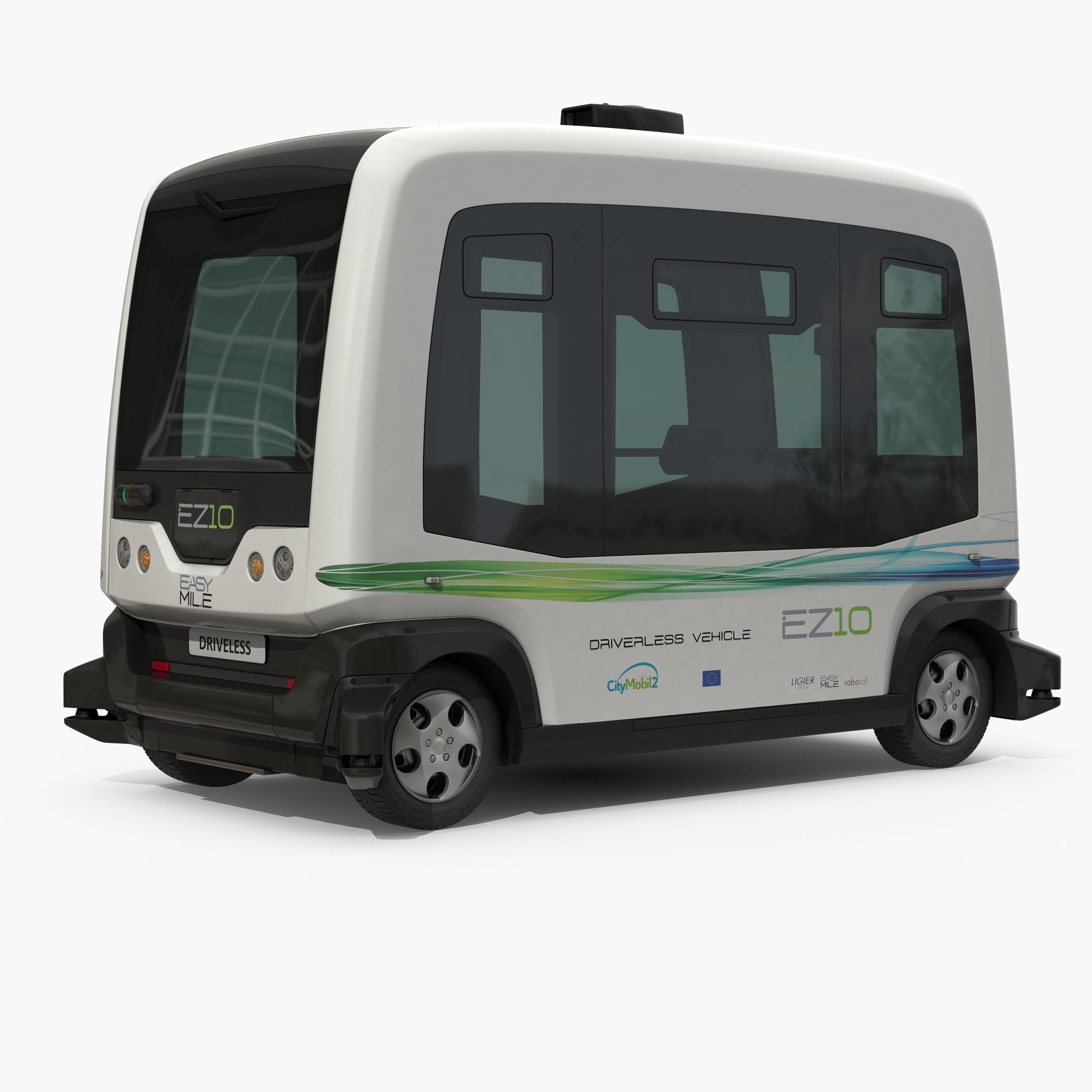 无人驾驶巴士城市ez10索具3d模型