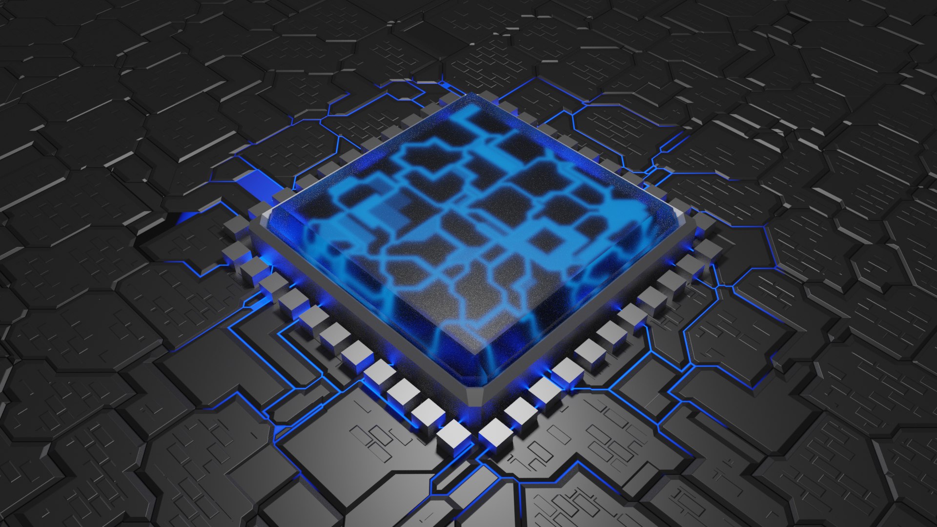 3D computer chip TurboSquid 1472449