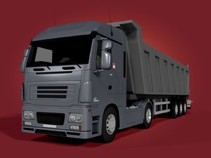 3D tipping truck - trailer