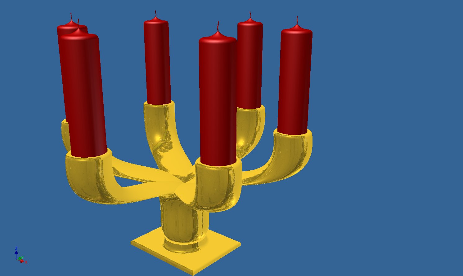 Candles chandelier 3D model TurboSquid 1464919