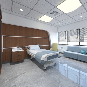 3D hospital room model