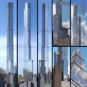 3D model skyscraper new york central