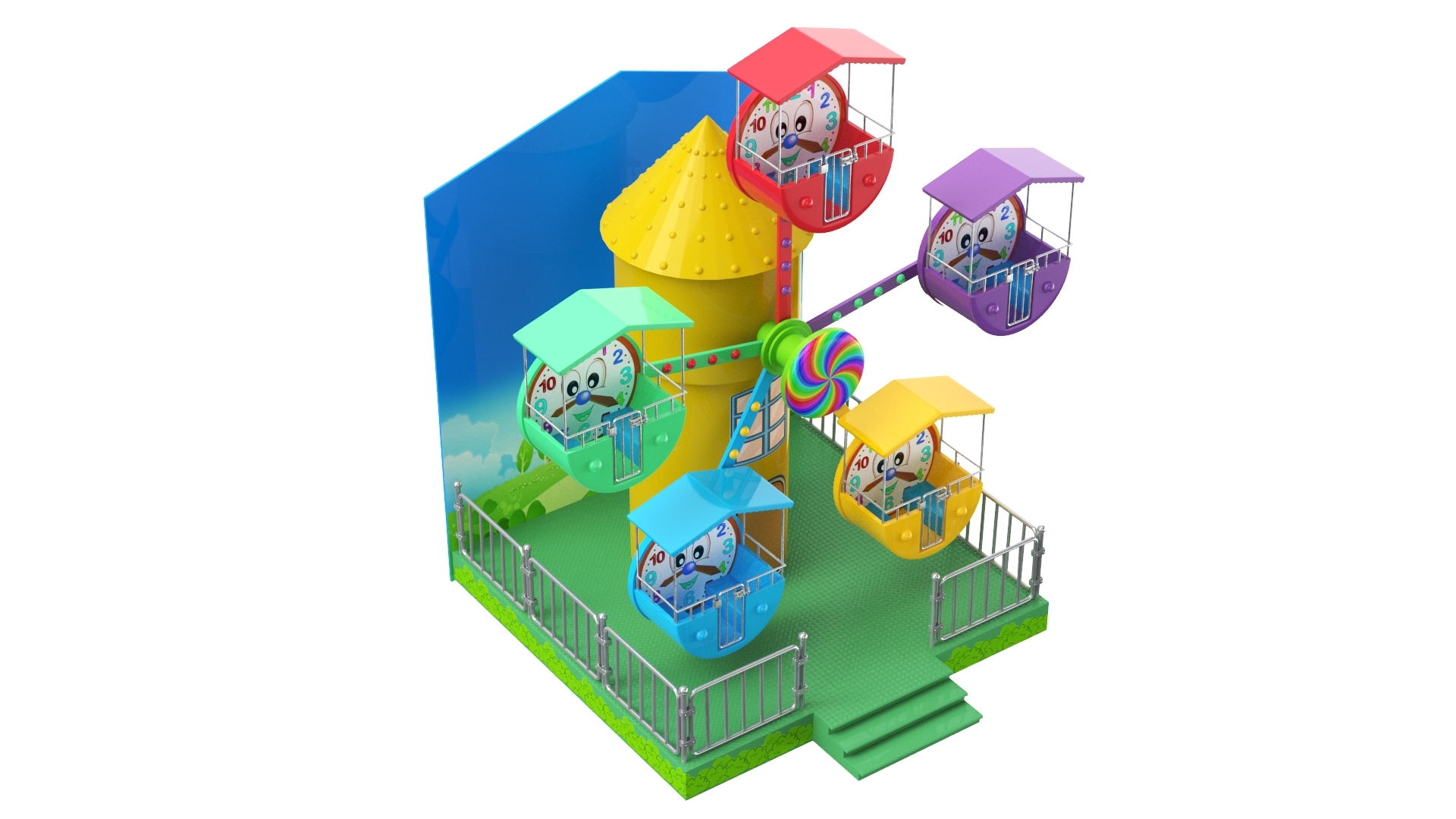 六个游乐园游戏合集3d模型