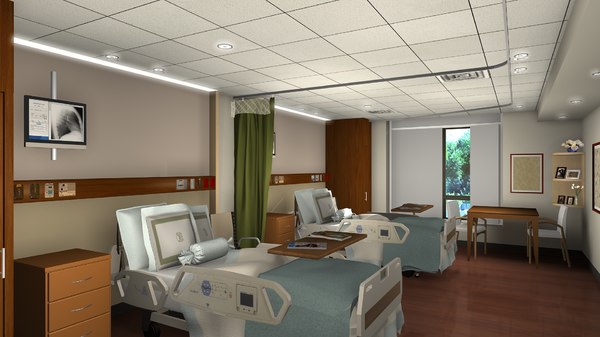 3d model hospital room