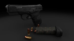 subcompact 9mm mossberg gun 3D