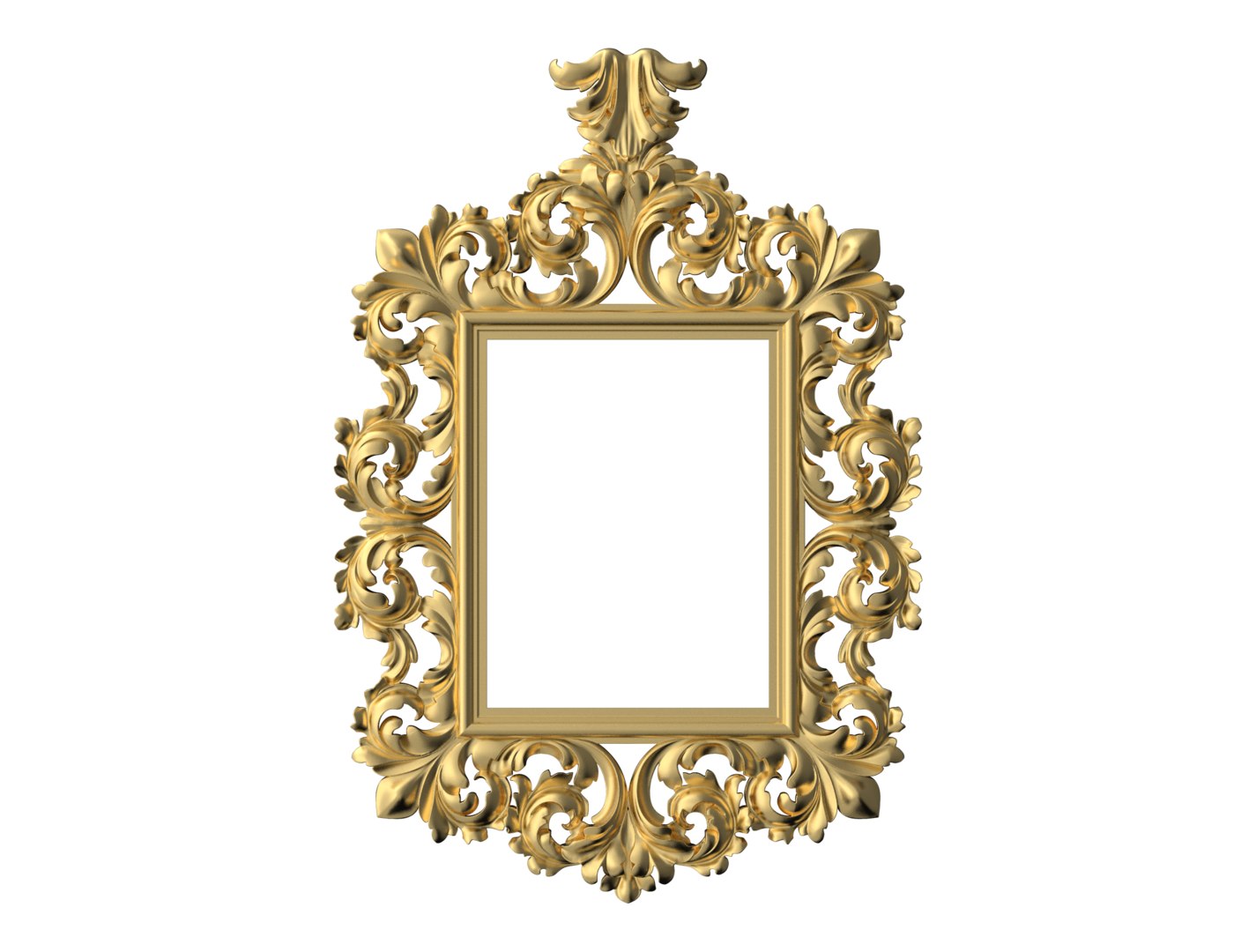 3D baroque carved frame TurboSquid 1465321