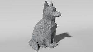 statue dog 3D model