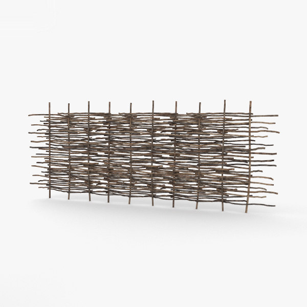 Wattle Fence 3d Model Turbosquid 1465449 Wattle Fence 3d Model Turbosquid 1465449