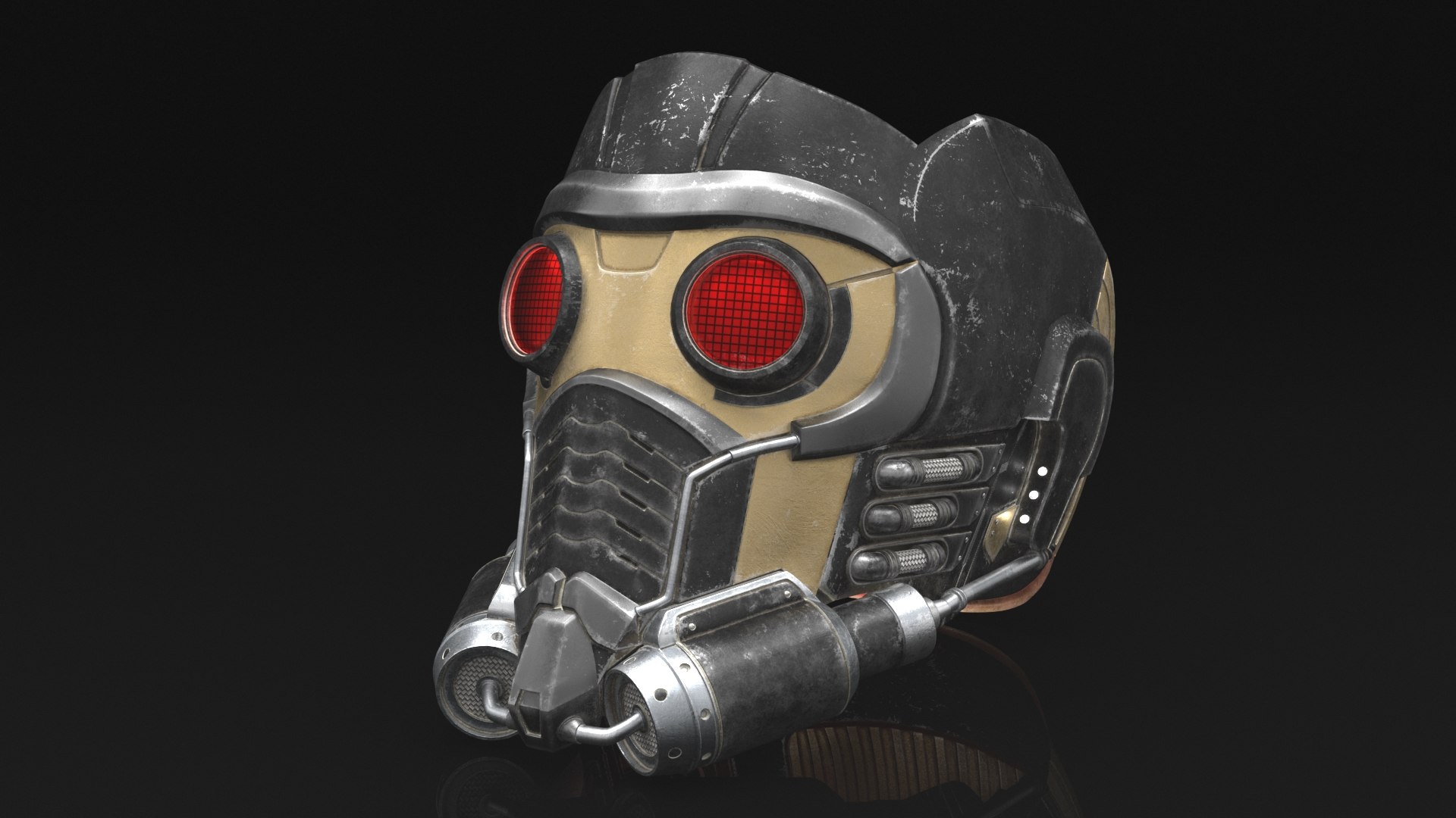 Highpoly mask starlord 3D model TurboSquid 1465607