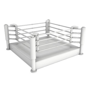 boxing ring blank arena model