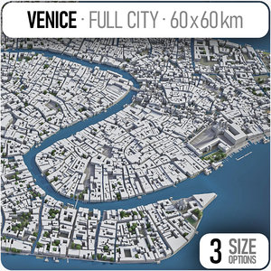 3D model venice surrounding area -