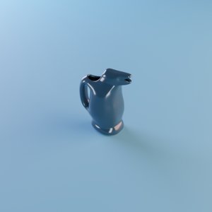 3D penguin jar model
