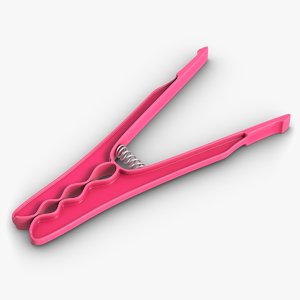 clothespin pink 1 3D