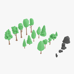 trees nature 3D