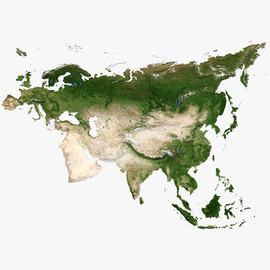 3D eurasia continent model
