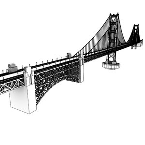 3D golden gate bridge model