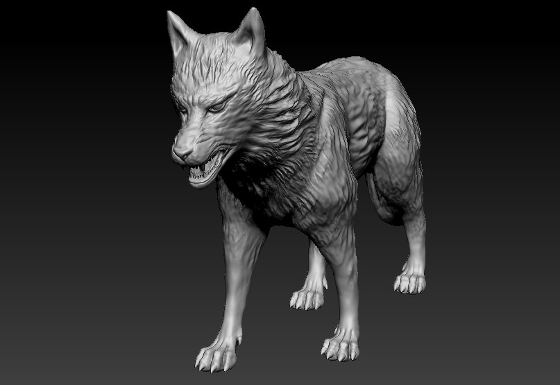 wolf zbrush fiber mesh