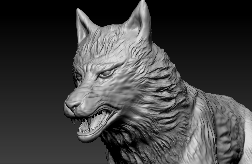 wolf ears zbrush