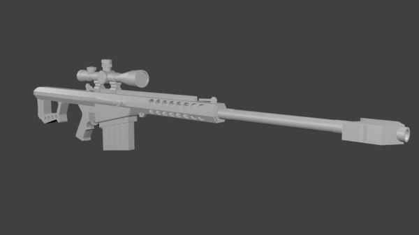 50 Caliber Sniper Rifel 3d Turbosquid